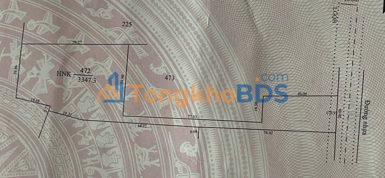 Đất Nền Mặt Tiền Nhựa Suối Cao 3347m² - Cơ Hội Đầu Tư Sinh Lời