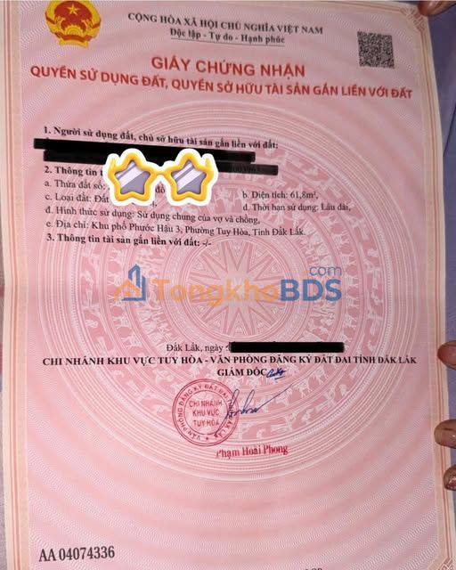 Đất nền Tuy Hòa 62m² - 1.25 tỷ, 1 lô mặt tiền Nguyễn Tất Thành