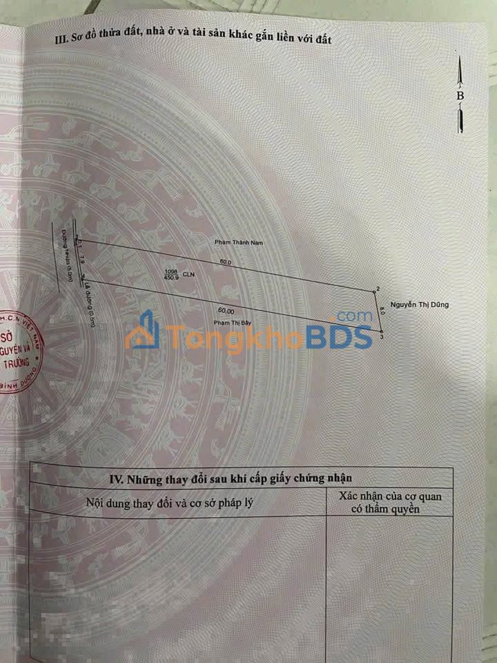 Đất Xây Biệt Thự, Nhà Trọ 451m² Mặt Tiền Sông Nguyễn Thị Minh Khai, TDM - Giá Tốt