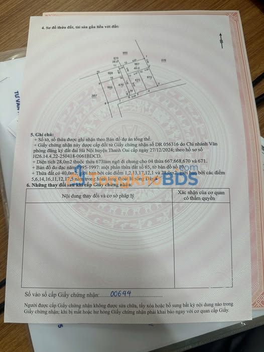 Đất nền 40m² Phường Cao Viên, Hà Đông - Giá 1.8 tỷ, Sẵn Sàng Đầu Tư