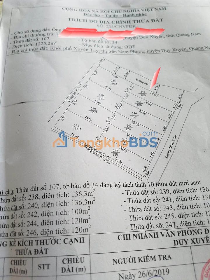 Đất nền mặt tiền 1200m² tại Duy Phước, Quảng Nam - Sổ hồng riêng, giá đầu tư