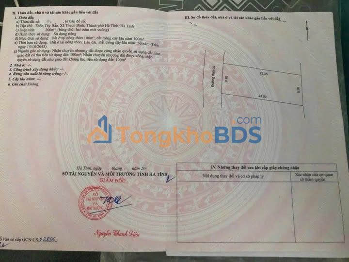 Đất Nền 108m² Phường Tân Giang, Hà Tĩnh - Sổ Hồng Sẵn Sàng