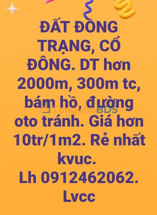 Đất Vườn 2000m² Bám Hồ Cổ Đông - Giá Đầu Tư 20 Tỷ