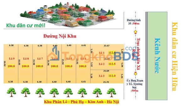 Đất Sóc Sơn - Giá F0, Trục Chính Phú Hạ, Minh Phú, Sóc Sơn - 2.25 Tỷ/Lô