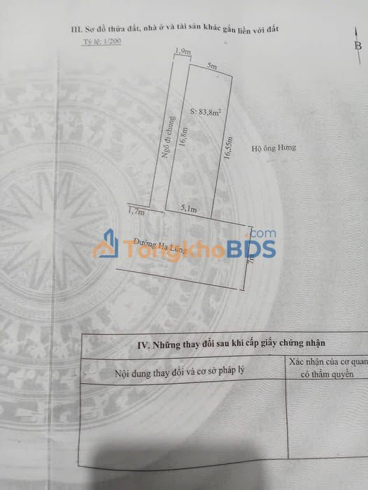 Bán đất lô góc 83.8m² tặng nhà gần chợ Lũng Đằng Hải, Hải Phòng - Sổ hồng chính chủ