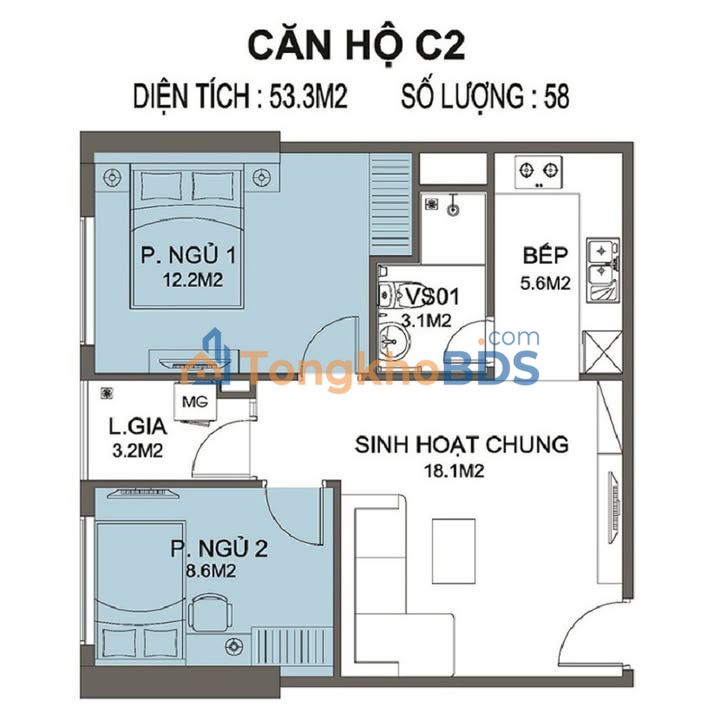 Căn hộ H3.2 Cầu Giấy 53m² full đồ - Bàn giao ngay đón khách