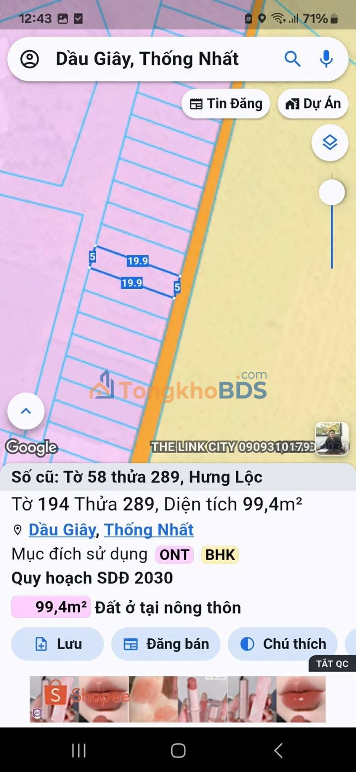 Bán Đất 100m² Mặt Tiền Bê Tông Lê Minh Xuân, Bình Chánh - Giá Hơn 600 Triệu