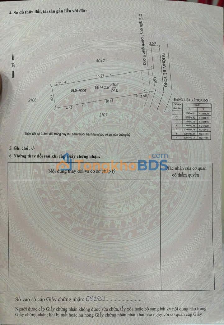 Đất nền Bến Cát 74m² - Sổ đỏ thổ cư, ô tô vào tận nơi