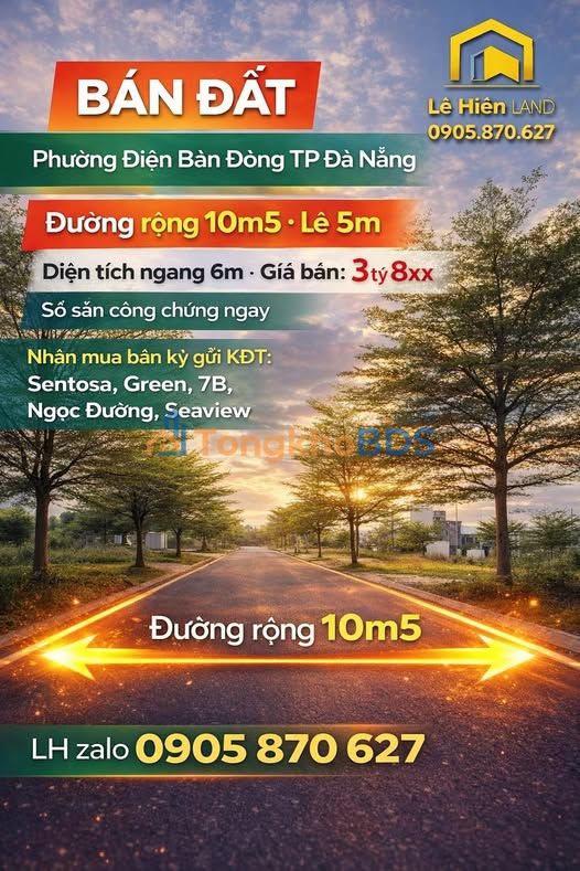 Bán Đất Nền Sentosa, Điện Bàn 60m² - Sổ Đỏ Sẵn Sàng