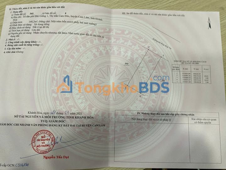 Bán Đất Trung Tâm Cam Đức 140m² Sổ Đỏ Riêng - Tiềm Năng Tăng Giá Mạnh