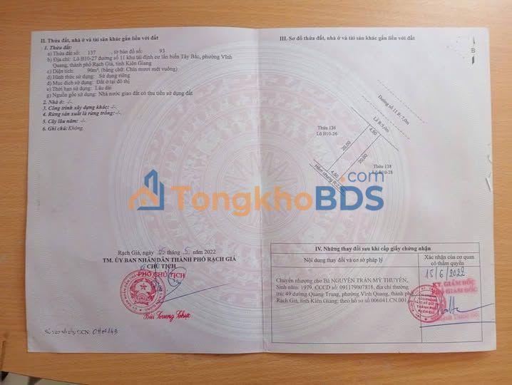 Bán Đất Nền Lô B10-26, B10-27 KĐT Lấn Biển Tây Bắc Rạch Giá - 90m² Full Thổ Cư