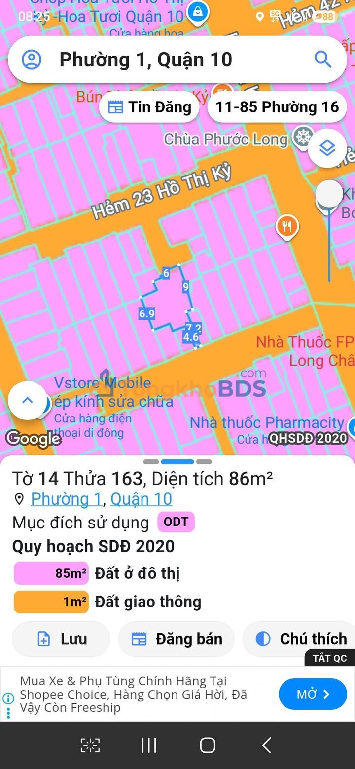 Nhà Hẻm Xe Hơi Hồ Thị Kỷ Q10 - 85m² - 11.8 Tỷ - KD Đa Ngành