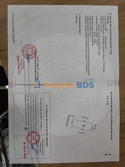 Đất Nền 133m² Hướng Nam - Khu Bến Thóc, An Dương, Hải Phòng - Giá Tốt