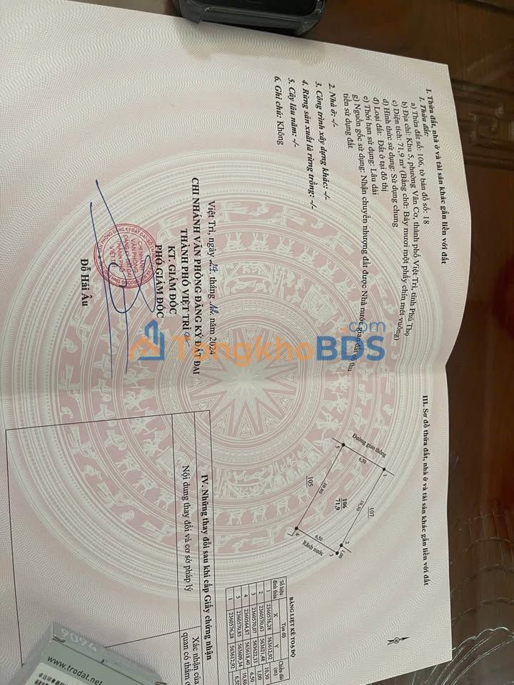 Đất Vĩnh Phúc 72m² - Sổ Đỏ Sẵn Sàng, Giá Tốt Huyện Bình Xuyên