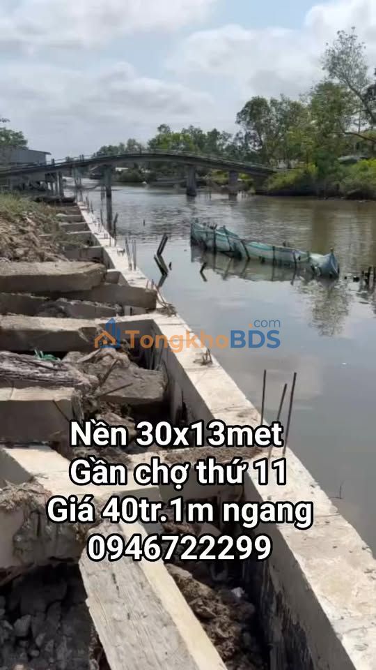 Bán đất nền 390m² mặt sông, bờ kè kiên cố tại An Minh, Kiên Giang - Giá 1,2 tỷ
