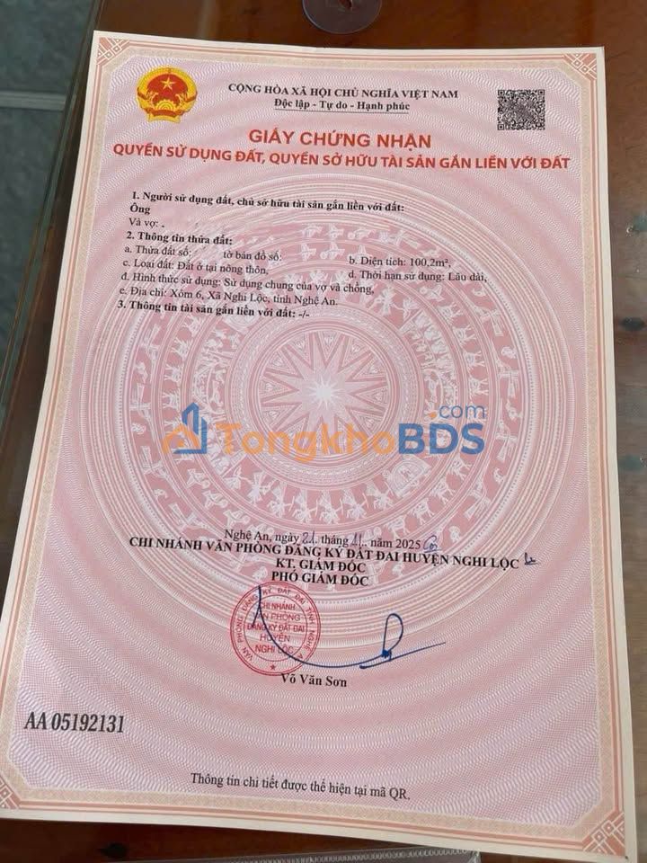 Đất nền Nghi Trung, Nghi Lộc 102m² - Sổ đỏ sẵn sàng, ô tô vào tận nơi