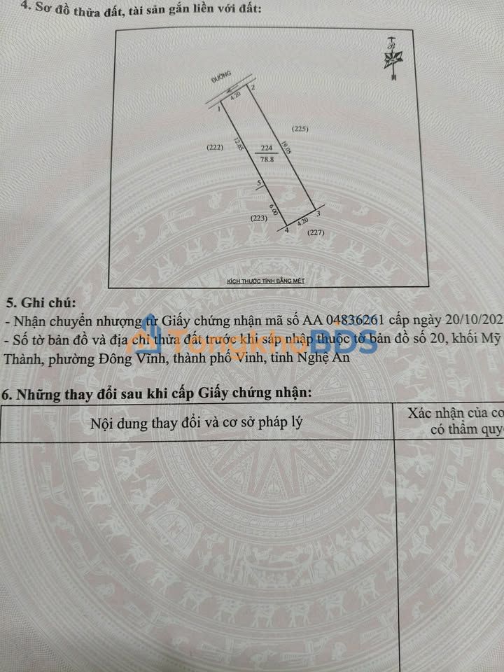 Đất Trần Đình Phong Vinh 79m² giá 3 tỷ - Sổ đỏ rõ ràng