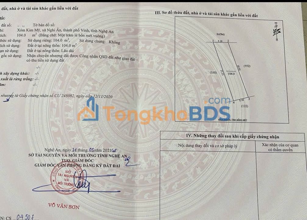 Đất nền TP Vinh Ngõ Mười Uyển 103m² 2 tỷ - Đường to ô tô