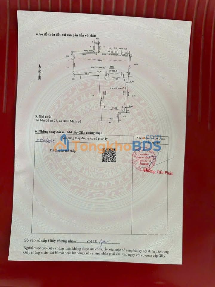Bán gấp 60000m² đất sổ hồng tại Phường 6, TP Tân An - Giá 70 tỷ