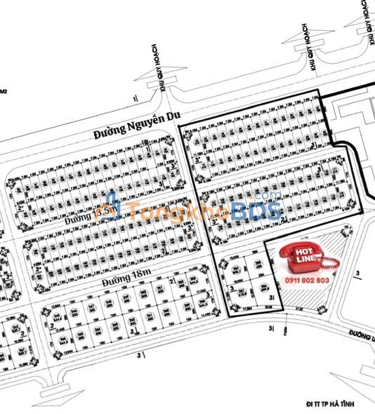 Bán Đất Nền Biệt Thự 300m² Đường Nguyễn Du, Hà Tĩnh - Sẵn Sổ Hồng