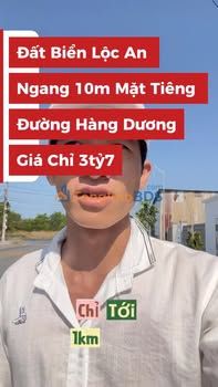 Đất Nền Mặt Tiền Hàng Dương, Lộc An, BR-VT - 180m² Sổ Đỏ Full Thổ Cư