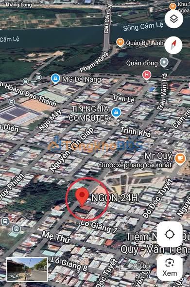 Đất nền Hòa Xuân Cẩm Lệ 212m² 17.5 tỷ - Sổ đỏ chính chủ