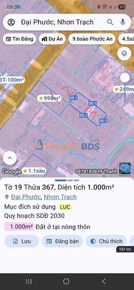 Đất nền 1000m² Ecopark Đại Phước - Sổ đỏ, view sông, gần sân bay Long Thành