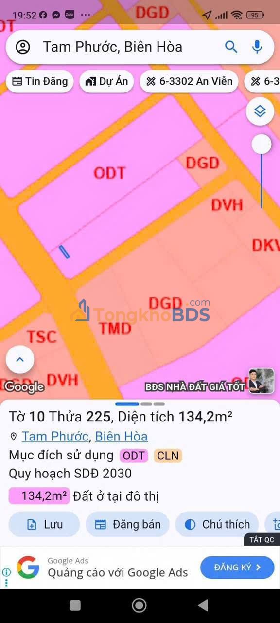 Đất Nền Tam Phước 135m² Sổ Riêng - Gần Sân Bay Long Thành