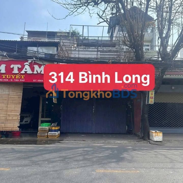 Mặt tiền KD 314 Bình Long, Tân Phú - Giảm 200tr, Giá 15.8 tỷ TL