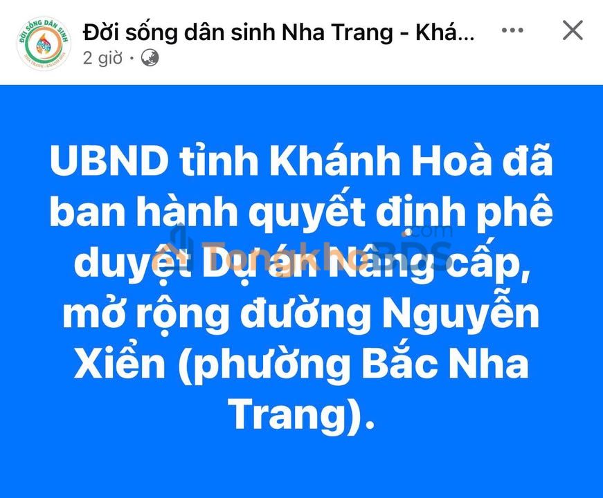 Nhà Mặt Tiền Nguyễn Xiển Nha Trang 309.5m² - Sổ Hồng, Kinh Doanh Đắc Lợi