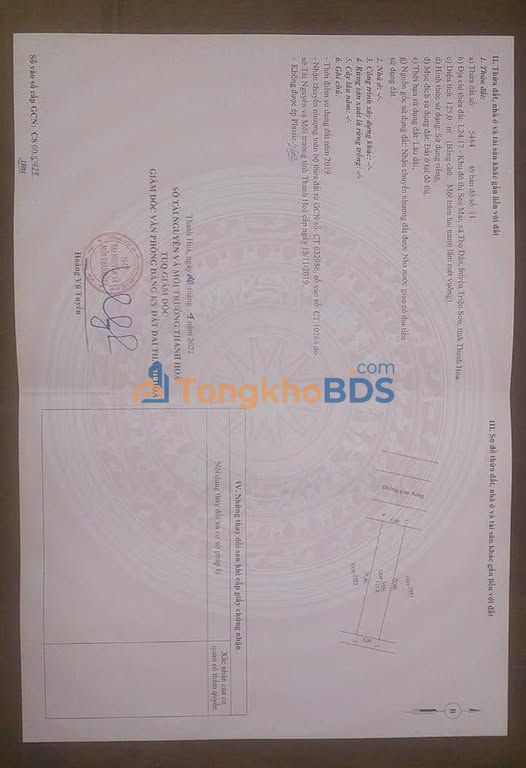 Đất nền Triệu Sơn 125m² 968 triệu - Sổ đỏ chính chủ