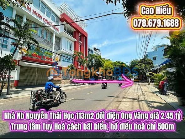 Nhà Phố Nguyễn Thái Học Tuy Hòa 113m² Nở Hậu - Giá 2.5 Tỷ