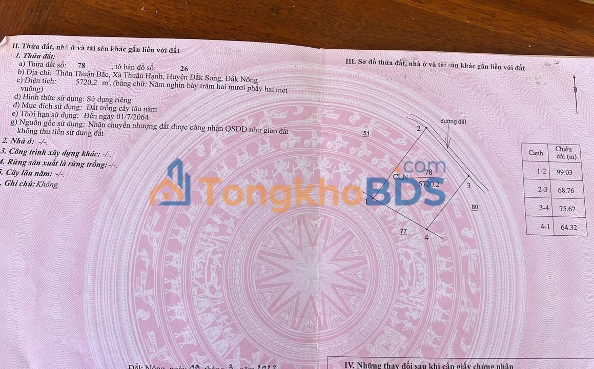 Bán Gấp Đất Vườn 21600m² Đắk Nông - Sẵn Ao Nước, Mặt Đường Đất