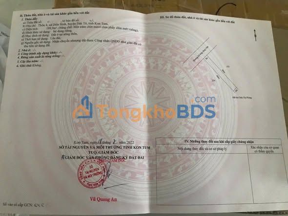 Đất nền Thôn 4 Đăk Tô 2000m² giá 2xx triệu - Sổ đỏ chính chủ