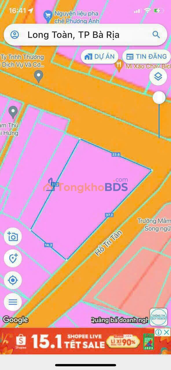 Bán Đất Góc 2 Mặt Tiền Võ Thị Sáu (Bà Rịa) 627m² - Kinh Doanh Đắc Lợi