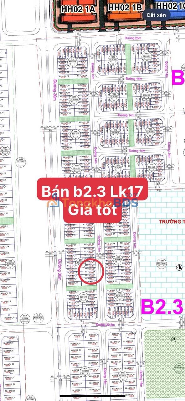 Bán đất LK B2.3 Hà Đông 112.5m² - Sổ đỏ sẵn sàng giao dịch