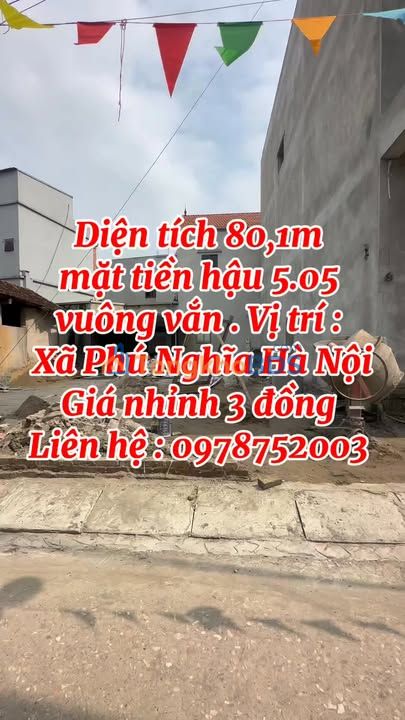 Đất Nền 80.1m² Sát KCN Phú Nghĩa, Hà Nội - Giá Tốt Đầu Tư