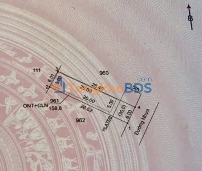 Đất Nền An Tây Bến Cát 156m² Sổ Hồng Thổ Cư - Giá 950 Triệu