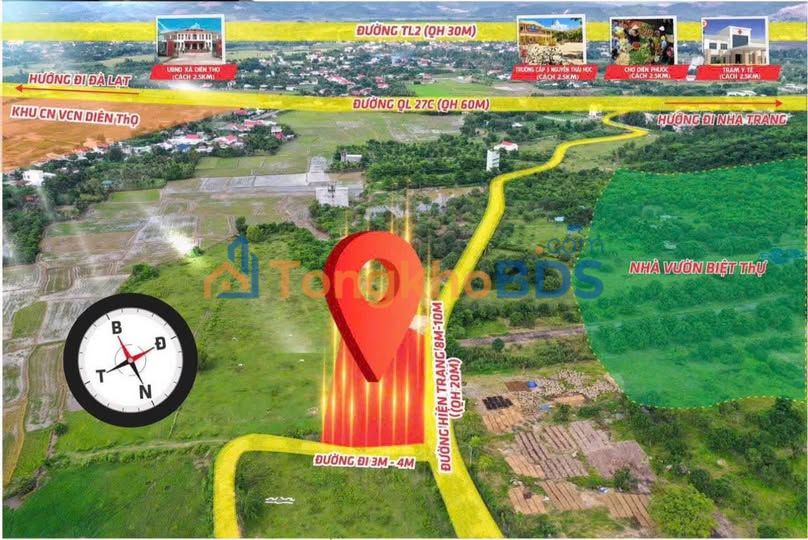 Đất nền Diên Lạc Diên Khánh 620-990 triệu - Sổ đỏ chính chủ