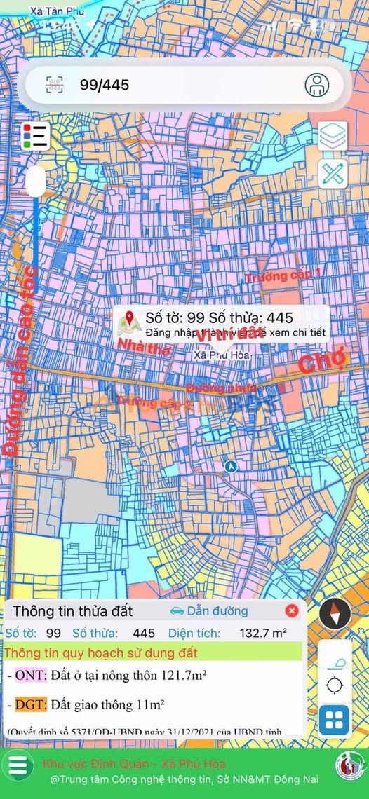 Đất Sổ Hồng Riêng 130m² Tại Tân Phú, Đồng Nai - Giá 485 Triệu