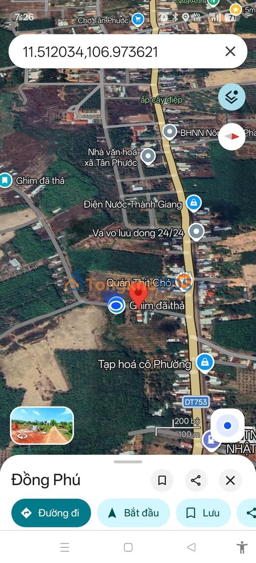 Bán Đất Vườn 5000m² Tân Thành, Đồng Xoài - Giá 4xx Triệu