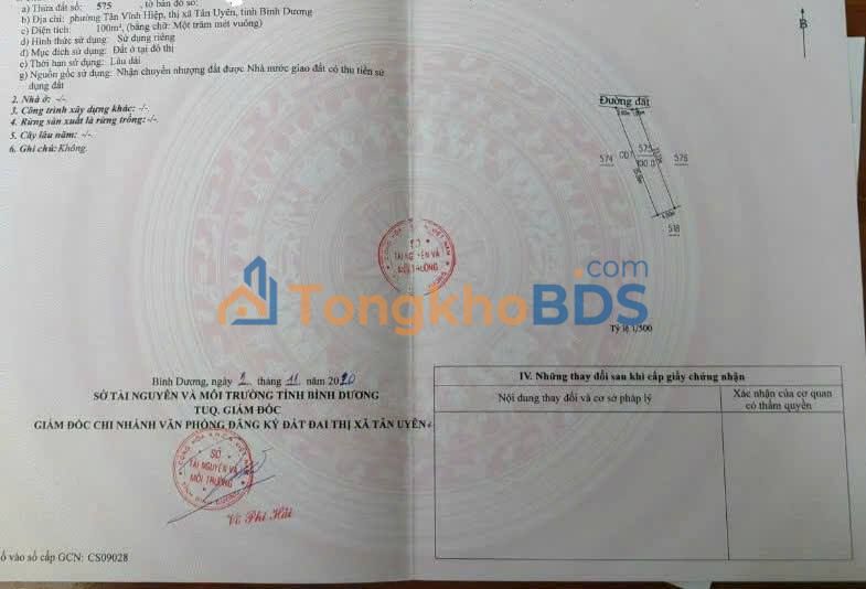 Đất Mặt Tiền Vành Đai KCN Đại Đăng, Tân Uyên - 112m² Thổ Cư, Giá 1.6 Tỷ