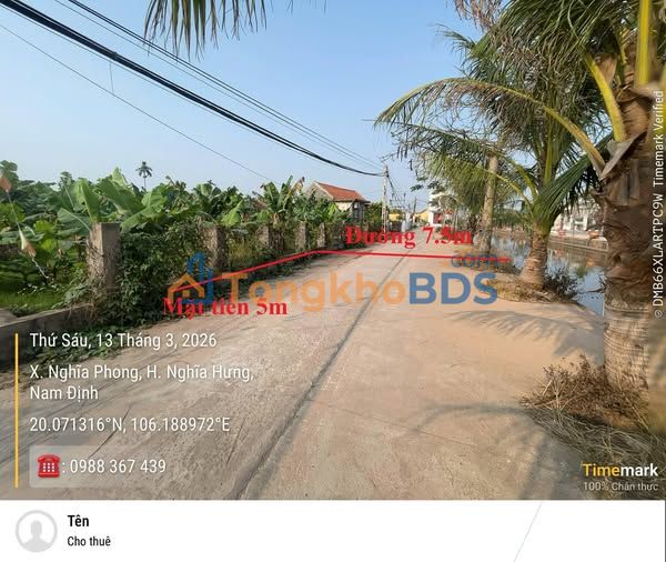 Bán đất Xóm 9 Nghĩa Phong, Nam Định - 105m² Hướng Đông Nam, Sổ đỏ chính chủ