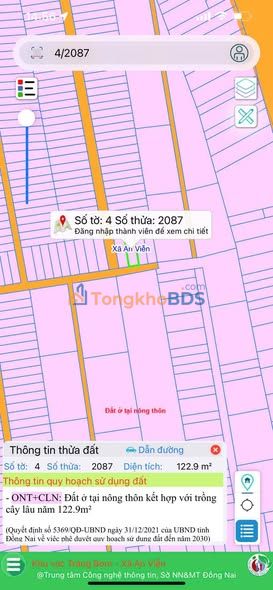 Đất nền sổ hồng thổ cư 120m² An Viễn, Trảng Bom - Giá 1.3 tỷ