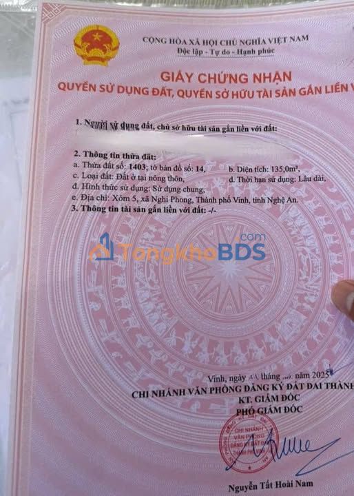 Đất Nền Nghi Phong - 135m² Sổ Đỏ, Góc 2 Mặt Tiền, Giá 2.43 Tỷ