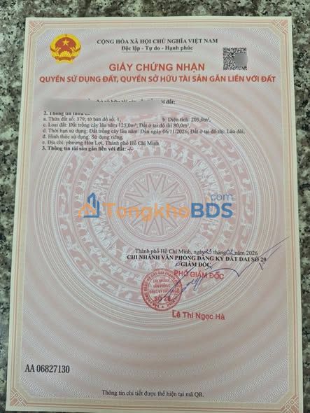 Đất Nền Hòa Lợi - 205m² Thổ Cư, Giá Chỉ Hơn 1.3 Tỷ - Sổ Hồng Sẵn Sàng