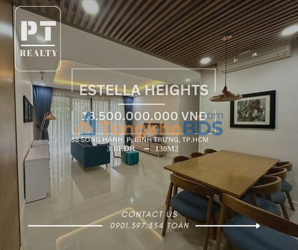 Căn hộ Estella Heights Nhà Bè 130m² 18.5 tỷ – View đẹp