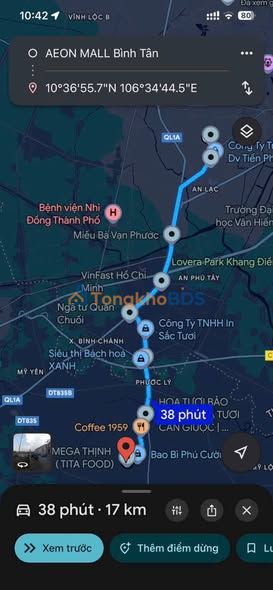 Đất Góc 220m² Long An - Sổ Hồng Chính Chủ, Giá Tốt Gần Aeon Bình Tân