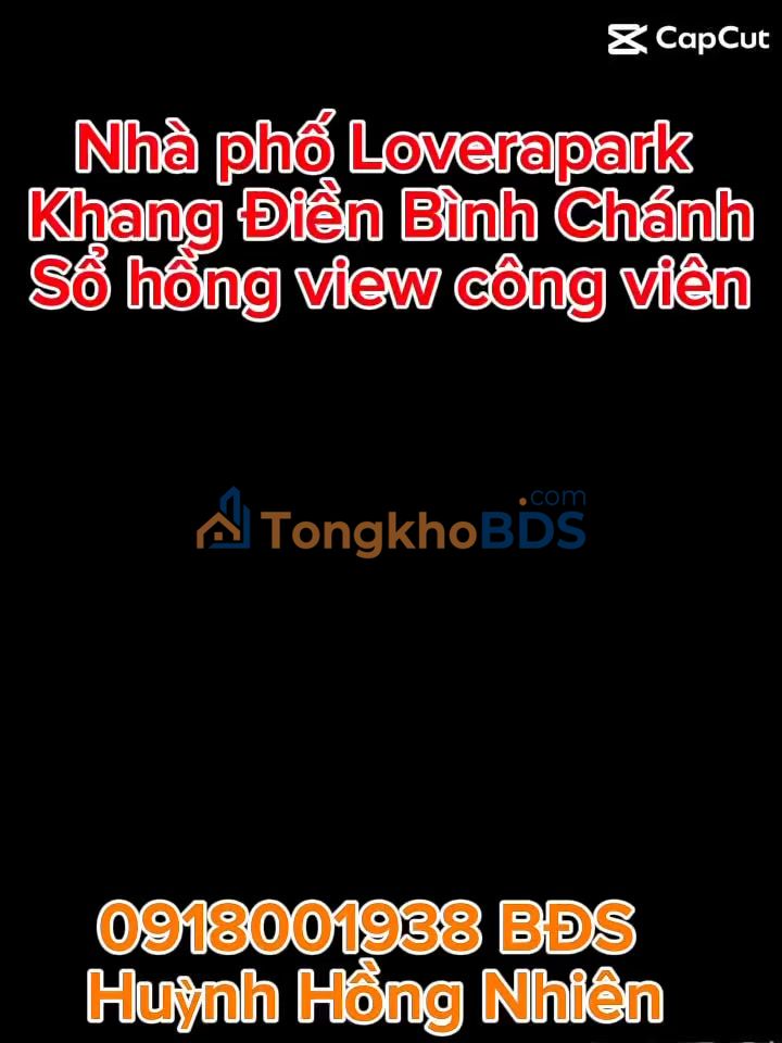 Nhà Phố Loverapark Khang Điền - 75m² - Sổ Hồng - 7.1 Tỷ