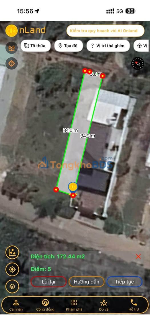 Bán đất mặt tiền đường nhựa 170m², Huyện Duyên Hải, Trà Vinh - Hướng Tây Nam